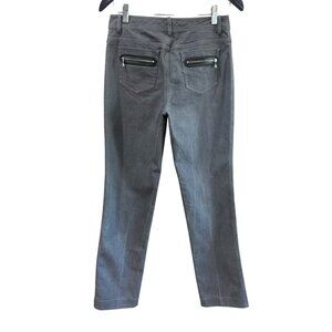SoCa St. John Grey Denim Jeans | Zip Pocket Detail | Size 2 | Slim Straight | Mi